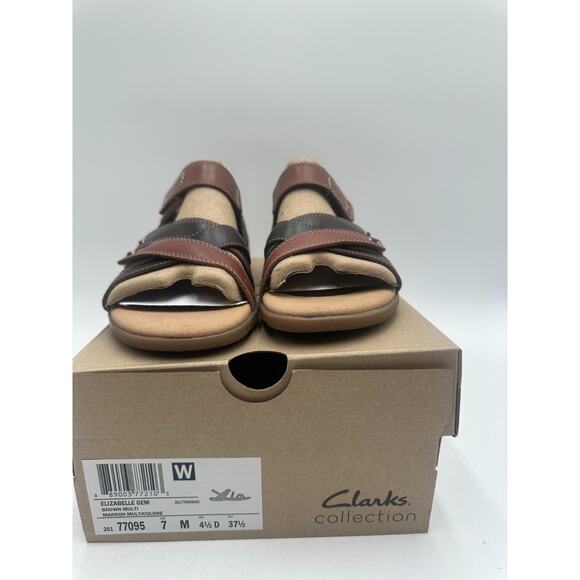 Clarks Elizabelle Gem NEW Women's Sandle Color Brown US Size 7 B - Picture 9 of 9